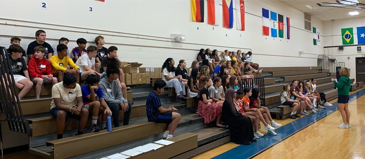 8th grade WEB leaders are back in the building to prepare to set the Scout example for our incoming 6th graders during WEB day tomorrow! 🐾