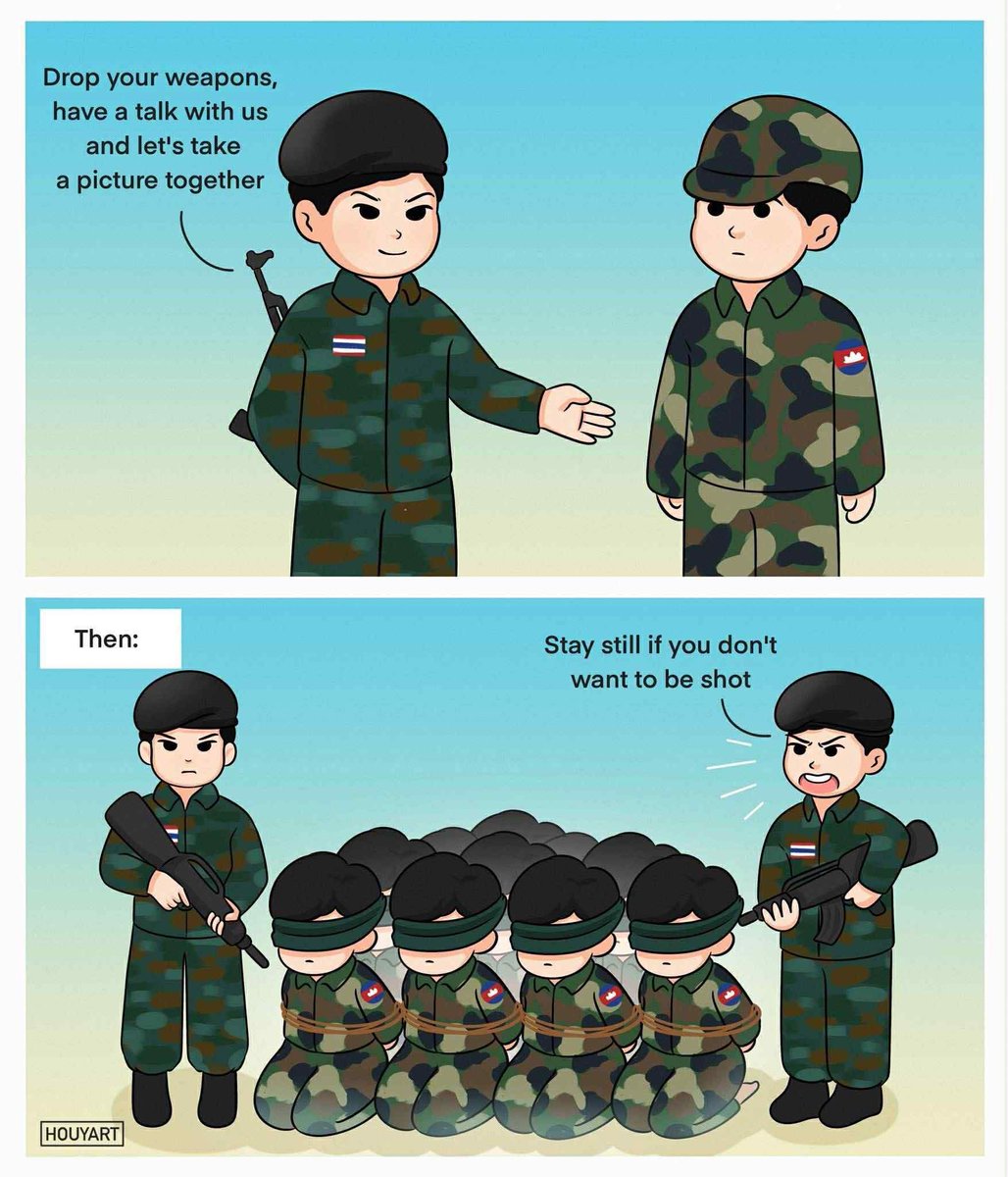 Meismeee_'s tweet photo. It has been many days since thailand soldiers captured our soldiers. Please release our soldiers.
Implement The Ceasefire Agreement 
#ThailandViolatestheceasefire https://t.co/c6nr7cPKpT