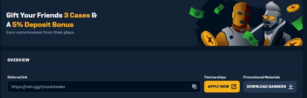 🎁2x500c Giveaway🎁

🔃Retweet (30$)
‼️Apply Code "Soulstealer" on Rain and lock it for 7days!
📸Show Proof below!
‼️1.5k BI-WEEKLY RACE IS LIVE

That's it and GL! Ends next Tuesday!