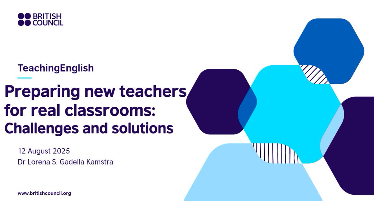 🎉Just wrapped up a fantastic webinar with over 900 attendees on <a href="/TeachingEnglish/">TeachingEnglish</a> 
We explored how to better prepare new teachers for the realities of today’s classrooms.
Thank you to everyone who joined and shared their insights! 💬teachingenglish.org.uk/news-and-event…