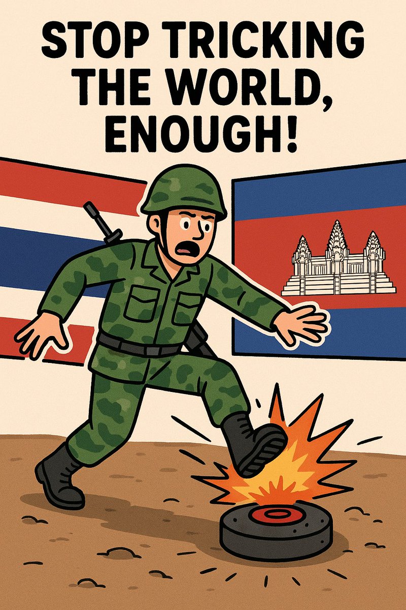 mamaof1son's tweet photo. Invade Cambodia, get hurt, then cry to the world and blame us? Stop tricking the world. Enough.

Implement The Ceasefire Agreement
 #ThailandViolatestheceasefire https://t.co/iRA79Lxgtv