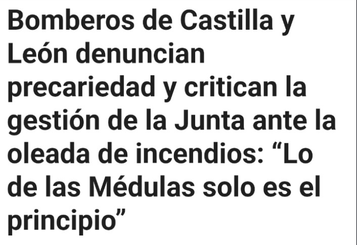 Carlos Serrano Hermo 🔻🇵🇸 (@cserrano_hermo) on Twitter photo Castilla y León está asolada por los incendios y el gobierno de la <a href="/jcyl/">Junta de Castilla y León</a> lleva años recortando las plantillas de retenes y desoyendo las peticiones del sector.
Juan Carlos Suárez-Quiñones y <a href="/alferma1/">Alfonso F. Mañueco</a> deben dimitir. Son los responsables políticos de este desastre. Castilla y León está asolada por los incendios y el gobierno de la <a href="/jcyl/">Junta de Castilla y León</a> lleva años recortando las plantillas de retenes y desoyendo las peticiones del sector.
Juan Carlos Suárez-Quiñones y <a href="/alferma1/">Alfonso F. Mañueco</a> deben dimitir. Son los responsables políticos de este desastre.