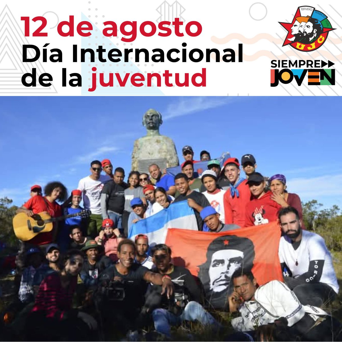 «En el Día Internacional de la Juventud; felicidades jóvenes cubanos, protagonistas de nuestra obra y vanguardias en cada tarea de la Patria. "Esta Revolución es la Revolución de nuestro pueblo; es la Revolución de nuestros jóvenes", afirmó Fidel» #100AñosConFidel
#BMCEnBelice