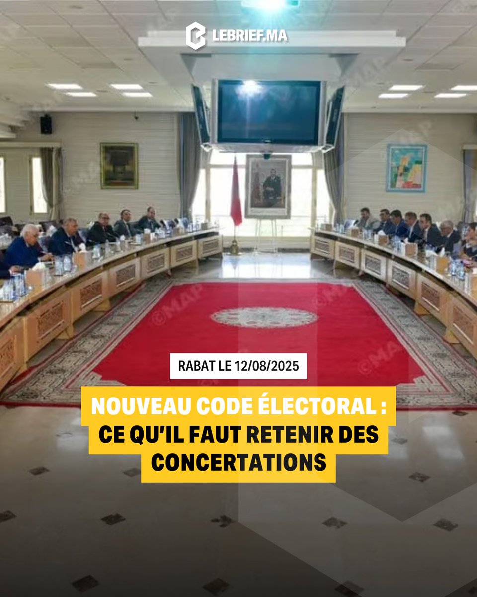 LebriefM's tweet image. Maroc : plus d’un an avant les législatives 2026, Abdelouafi Laftit lance des concertations avec tous les partis sur le nouveau code électoral, sur instructions royales. Une démarche inédite qui rompt avec les pratiques passées.
#Maroc #Elections2026 #Politique #CodeElectoral…
