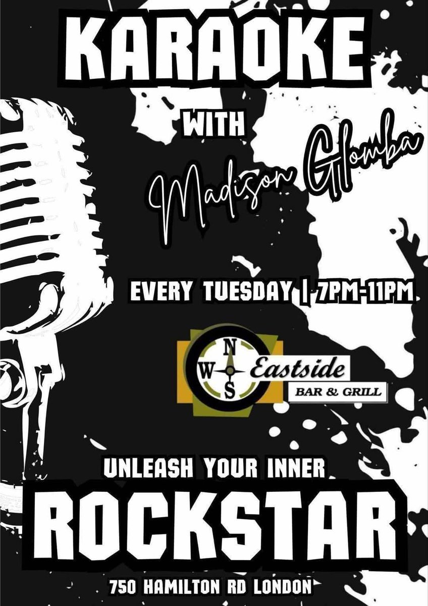 Don't know what to do tonight? We got you covered!! Tuesdays mean Karaoke so bring your friends, try the food, play some free pool and sing the night away!! #tuesdayvibe #Karaoke #goodtimeswithfriends #singalong
