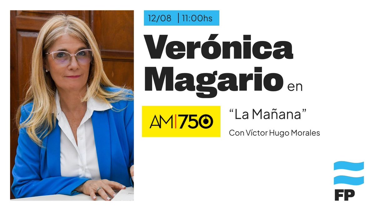 magariovero's tweet photo. En minutos, estaré al aire en @AM750 para dialogar con @VHMok y equipo en #LaMañana.

Seguinos en vivo acá👇
https://t.co/JgZK2jjLAS. https://t.co/NuqtKxMOmG