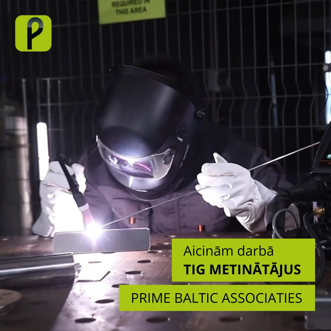 PRIME BALTIC ASSOCIATIES aicina darbā TIG METINĀTĀJUS👤

MĒS PIEDĀVĀJAM:
- Atalgojumu (bruto) no 1500 līdz 5000 EUR/mēnesī;
- Dažādas slodzes darbu un rotācijas laiku;
- Ērtas mājokļa iespējas un transportu;
- Un vēl...

Lasīt vairāk: ej.uz/daie

#darbs, #teirdarbs