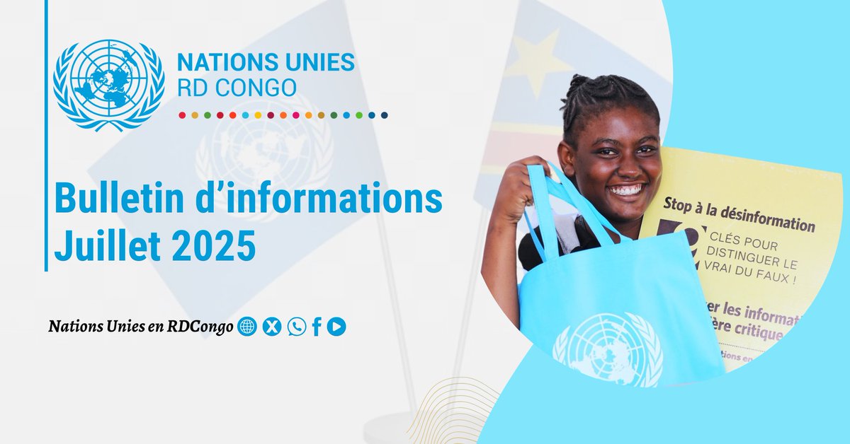 Nations Unies en RD Congo (@onurdcongo) on Twitter photo 🇨🇩🇺🇳Cliquez sur le lien 🔗et accédez à notre dernière Newsletter 📰
Abonnez-vous et recevez directement une copie chaque mois.
➡️bit.ly/3HuF6rC
<a href="/NorwayInDRC/">Ambassade de Norvège en R.D.C🇳🇴🇨🇩</a> <a href="/SwedeninDRCongo/">Sweden in DR Congo</a> <a href="/IOMinDRC/">OIM RDC</a> <a href="/PNUDRDC/">PNUD RDC</a> <a href="/UNICEFDRC/">UNICEF en RDC</a> <a href="/UNESCOKinshasa/">UNESCO RDC</a> <a href="/OnuHabitatRdc/">ONU-Habitat en RDC</a> <a href="/unjhro/">UN Human Rights DRC</a> <a href="/ONUFemmesRDC/">ONU Femmes RDC</a> <a href="/FAORDCongo/">FAO en République démocratique du Congo</a> 🇨🇩🇺🇳Cliquez sur le lien 🔗et accédez à notre dernière Newsletter 📰
Abonnez-vous et recevez directement une copie chaque mois.
➡️bit.ly/3HuF6rC
<a href="/NorwayInDRC/">Ambassade de Norvège en R.D.C🇳🇴🇨🇩</a> <a href="/SwedeninDRCongo/">Sweden in DR Congo</a> <a href="/IOMinDRC/">OIM RDC</a> <a href="/PNUDRDC/">PNUD RDC</a> <a href="/UNICEFDRC/">UNICEF en RDC</a> <a href="/UNESCOKinshasa/">UNESCO RDC</a> <a href="/OnuHabitatRdc/">ONU-Habitat en RDC</a> <a href="/unjhro/">UN Human Rights DRC</a> <a href="/ONUFemmesRDC/">ONU Femmes RDC</a> <a href="/FAORDCongo/">FAO en République démocratique du Congo</a>