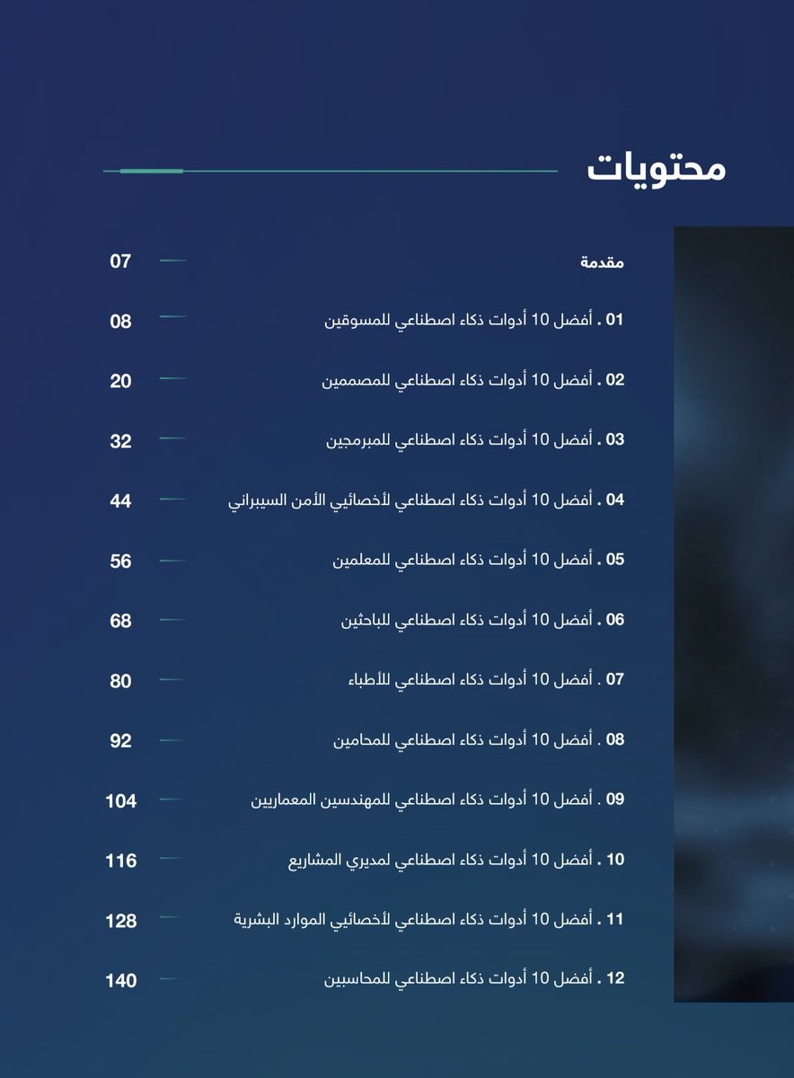Talal1's tweet image. ملف عبقري من @SDAIA_SA 

يجمع أهم أدوات الذكاء الإصطناعي حسب التخصص :
sdaia.gov.sa/ar/MediaCenter…