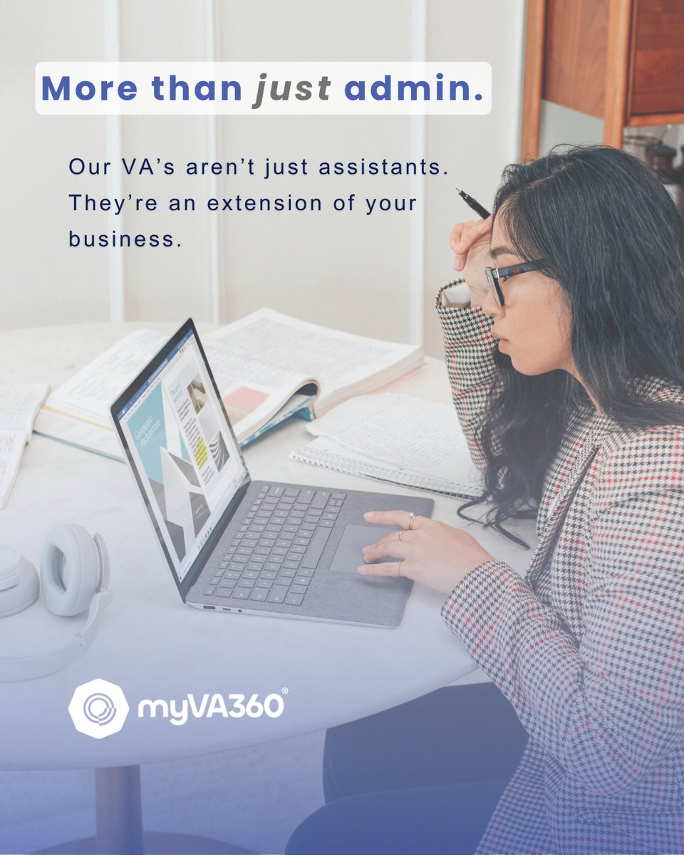 myVA360's tweet photo. The role “Virtual Assistant” is quite often misconceived to be only relating to Admin. 
It is so much more. And the benefits include: 
→ Getting time back.
→ Delegating the stuff you loathe.
→ Watching your business thrive.

#virtualassistant #va #remote #outsourcing https://t.co/HEy2R316aH