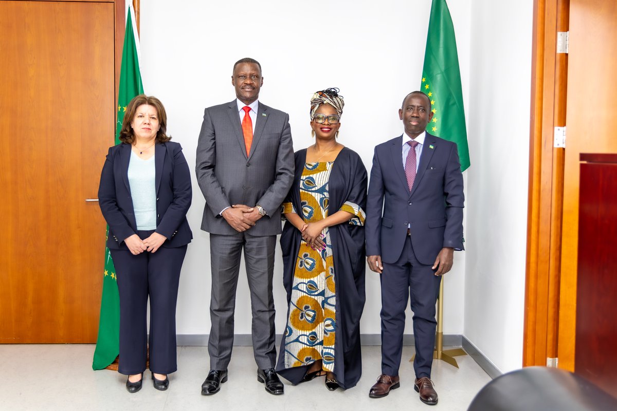 This afternoon, Amb. Charles Karamba met with H.E. <a href="/LDMataboge/">Lerato D. Mataboge</a> , Commissioner <a href="/au_ied/">African Union | Infrastructure & Energy</a> at <a href="/_AfricanUnion/">African Union</a> , ahead of the Aviation Africa Summit scheduled for 4–5 Sept 2025 in Kigali. The summit, returning to Kigali for the 4th time, will cover the full aerospace spectrum across