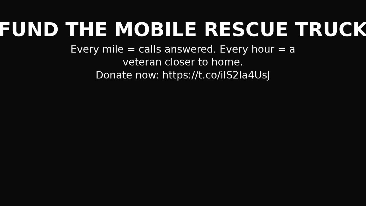 CFWarriorsOrg's tweet photo. Fund the mobile rescue truck. Every mile = calls answered. Every hour = someone closer to home.
Donate: https://t.co/HjIKMcKuit
#Donate #RescueTruck #CFWCommand #ActionOverApathy https://t.co/TaYYsfCmYy