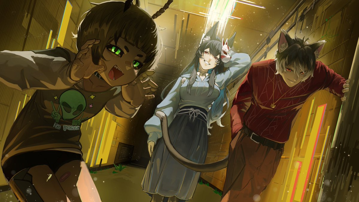 InariReiju's tweet image. &quot;Are you lost in the Backrooms? Entitea can help...for a small fee of your body and soul~!&quot;

🎨: @rez9556