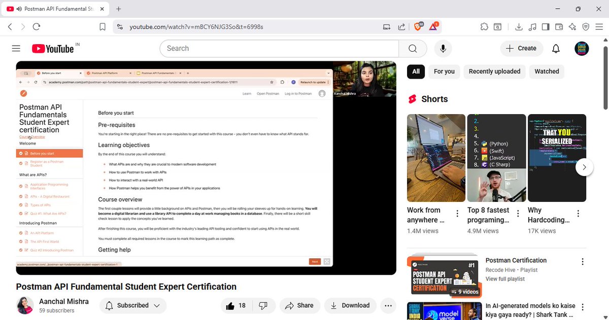 ankit_matth's tweet image. Learning about APIs with @Aanchalmishra__ and @getpostman at GSSoC'25
Learnings from live workshop:
- What are APIs &amp; their Types
- GET, POST, PATCH, DELETE requests
- Query params, scripts, headers &amp; status codes etc.
📸 Attaching some snapshots!
#PostmanStudent #GSSoC25