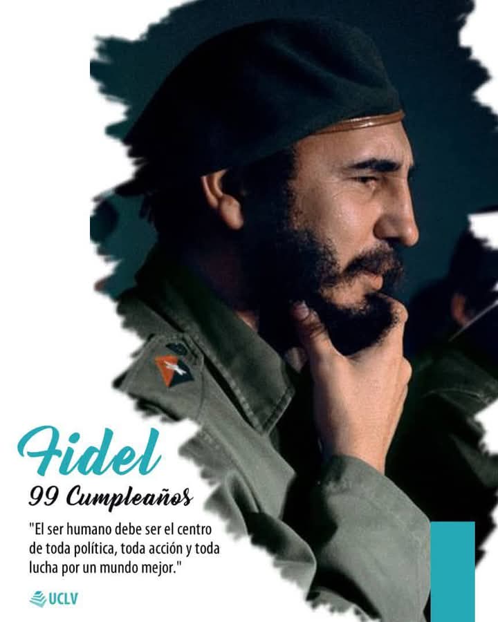 #Fidel sigue en la primera línea de batalla, nunca se ha ido de ella. Desde la trinchera de las ideas, nos sigue orientando este gran padre de los revolucionarios  de Nuestra América. Su palabra es, más que nunca, necesaria e iluminadora, ahora cuando el imperio contraataca.
