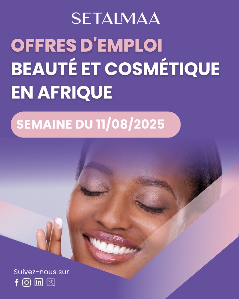 Envie de faire carrière dans l’univers de la beauté et de la cosmétique en Afrique ? 

Découvrez les récentes opportunités de travail disponibles dans le secteur de la beauté et de la cosmétique en Afrique de l’Ouest en cliquant sur ce lien : urlz.fr/uIAc