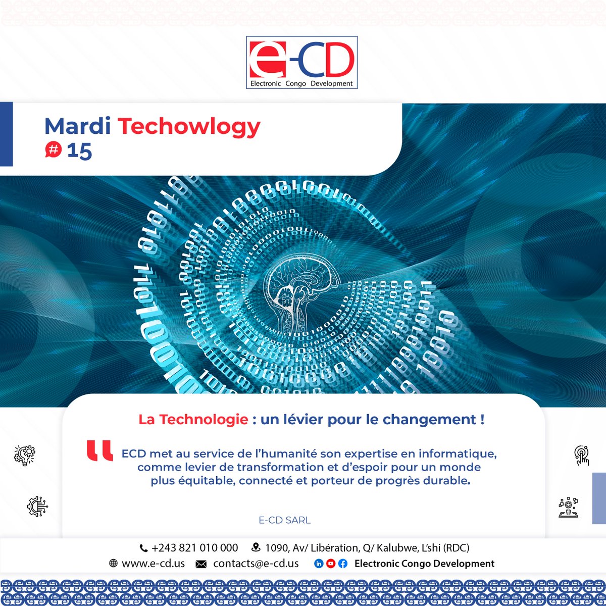 eCD_sarl's tweet photo. L'Informatique Comme Moteur Du Progrès Durable.
---
IT as a Driver of Sustainable Progress.

#Business #Ventes #Entreprise #PME #Société #IT #Informatique #Organisation #Solutions #Technology #Technologie #Microsoft #M365 #Teams #Outlook https://t.co/lylZ0V8UVR
