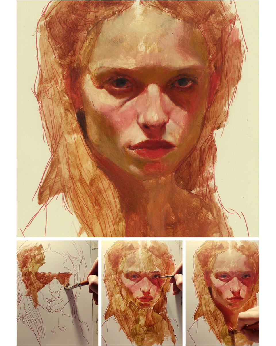 monochrome portrait art