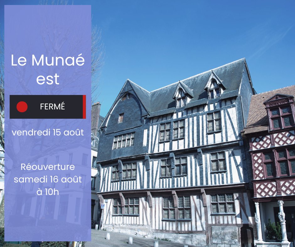 [Férié] En ce vendredi 15 août, le <a href="/MuseeEducation/">MUNAÉ</a> est fermé. Réouverture samedi 15 août 10h !