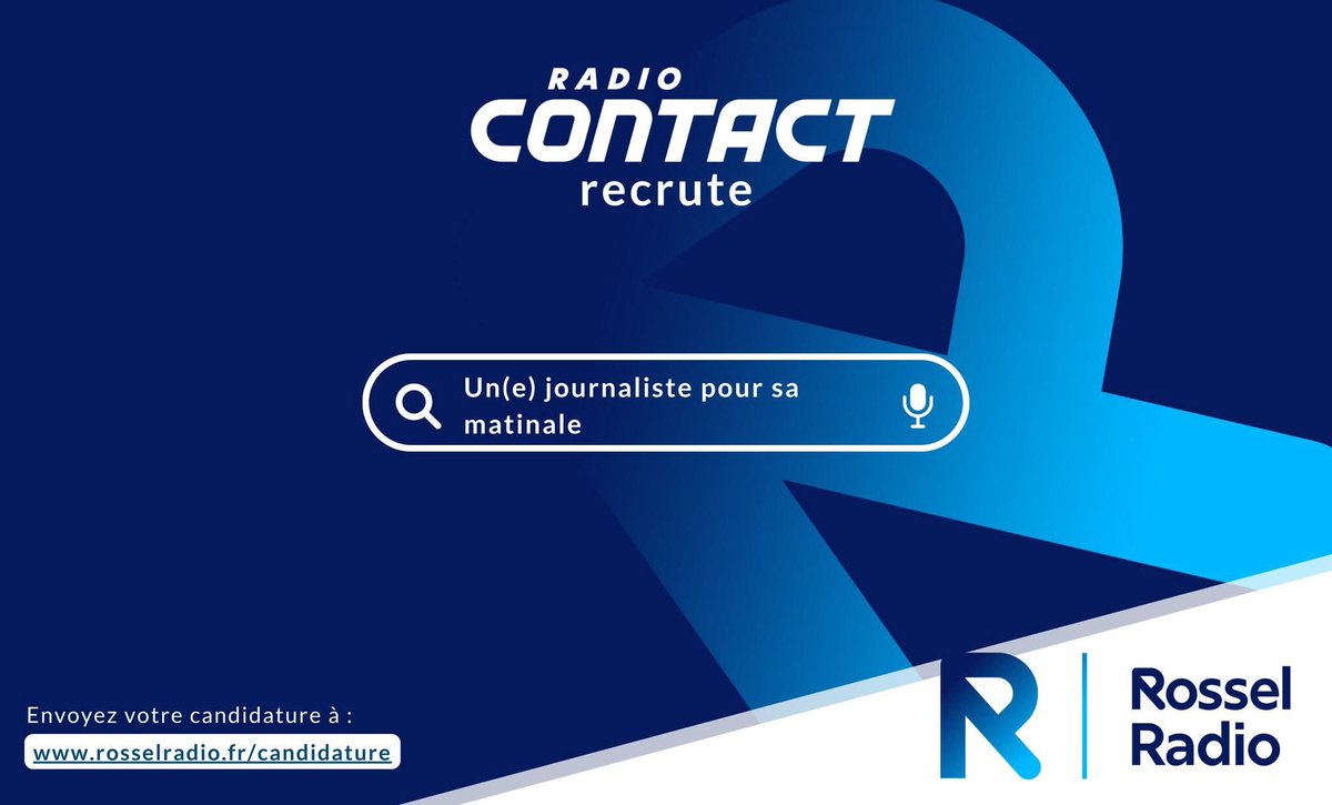 📰🎙️ Radio Contact, 1ère radio régionale des Hauts-de-France, recherche un(e) journaliste pour sa matinale ! 

Tu es passionné(e) par l’actu locale et régionale, curieux(se), rigoureux(se), avec une première expérience en radio ?

➡️ rosselradio.fr/journaliste-ra…