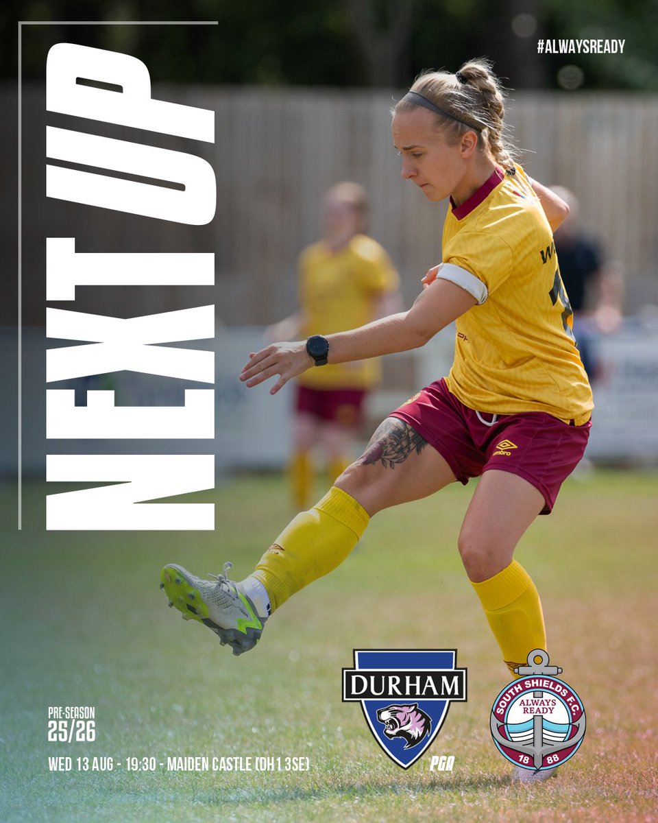 Midweek action! 😍

🆚 Durham PGA (A)
⏰ 7:30pm kick-off
🗓️ Wednesday, August 13th
🏟️ Maiden Castle (DH1 3SE)

📸 <a href="/ideventphoto/">ID Event Photography</a>
 
#SSFC #AlwaysReady