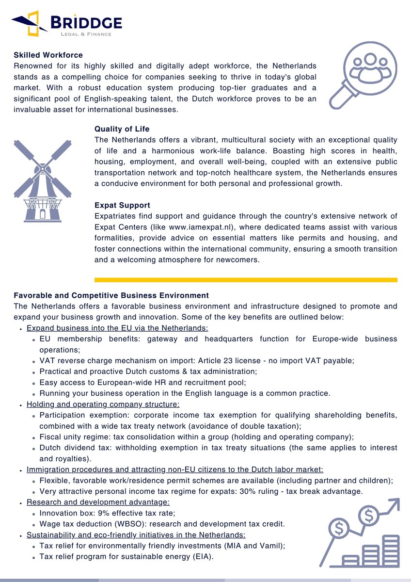 With its strategic location, world-class infrastructure, skilled workforce, and innovation-driven economy, the Netherlands is an exceptional base for companies looking to expand internationally.

#BusinessExpansion #EuropeanExpansion #GrowYourBusiness #NetherlandsBusiness