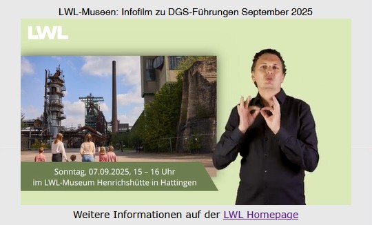 Führungen mit Gebärdensprache in vielen LWL Museen. Infos auf deafservice.de
lifepr.de/pressemitteilu…