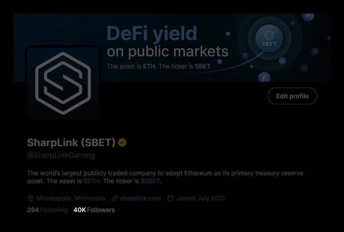 Sharplink tweet media