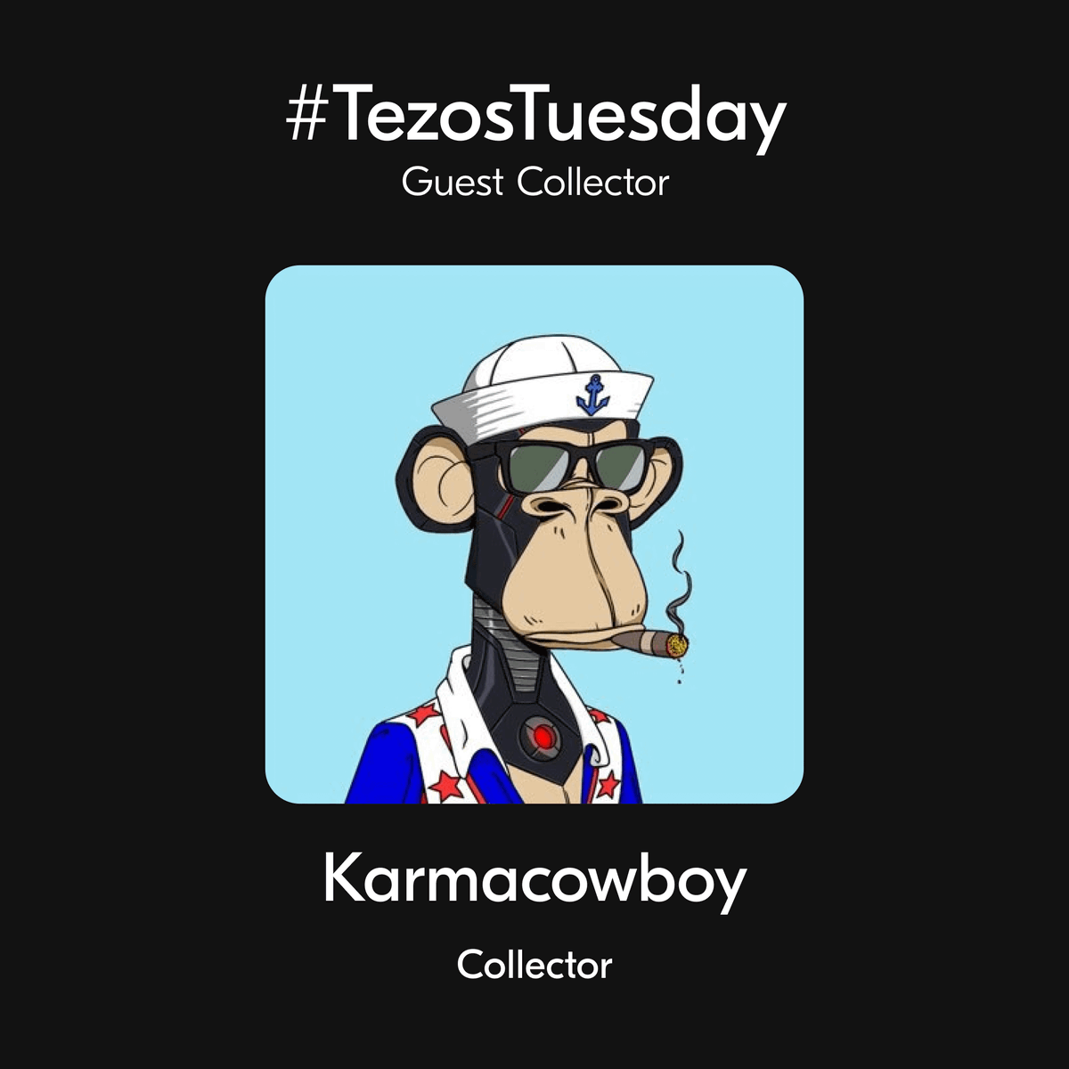 Tezos (@tezos) on Twitter photo Happy #TezosTuesday!
This week, <a href="/Karmacowboy4/">karmacowboy.eth ๐</a> will collect 500 tez worth of art from the replies and through his own exploring ๐ Share your work๐
Over the past 4 years, Karmacowboy has built up a thoughtful collection reflecting his personal taste. Happy #TezosTuesday!
This week, <a href="/Karmacowboy4/">karmacowboy.eth ๐</a> will collect 500 tez worth of art from the replies and through his own exploring ๐ Share your work๐
Over the past 4 years, Karmacowboy has built up a thoughtful collection reflecting his personal taste.