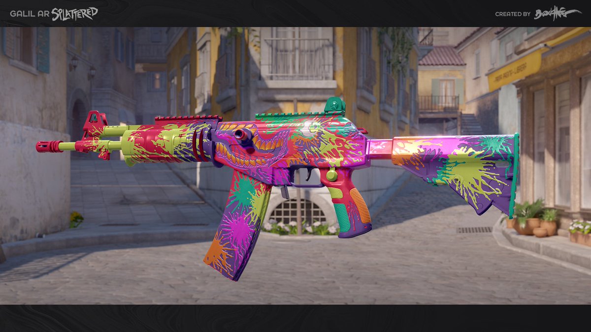 brockhofer's tweet photo. More shots of my new Galil design for @CounterStrike 
It was fun putting a colorful spin on my usual beast designs - hope you all dig it! https://t.co/SlUgSzckIm