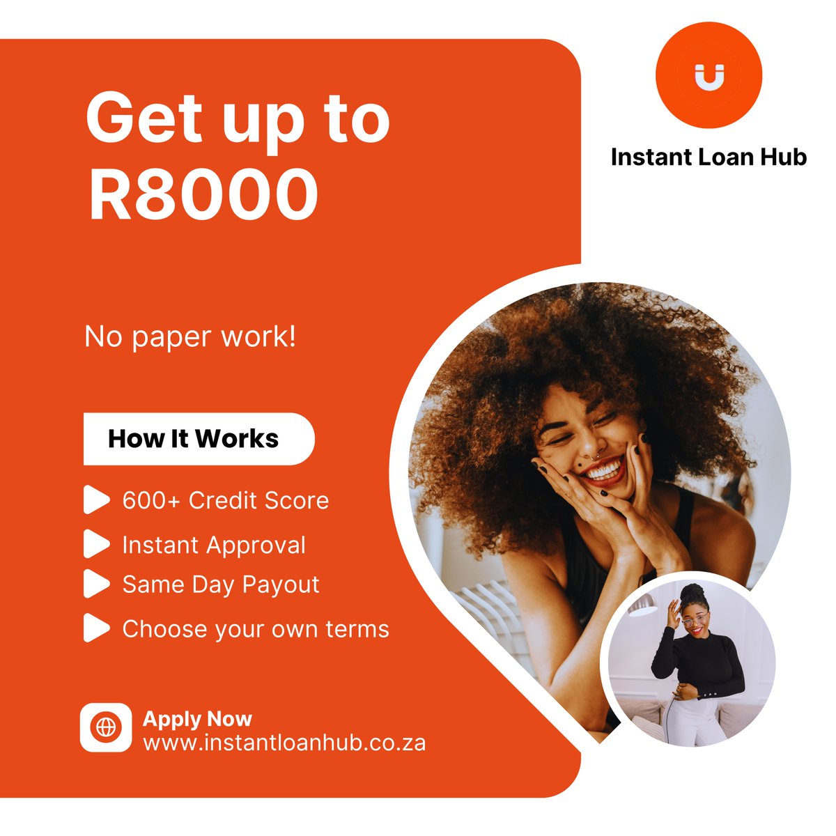 InstantLoan_Hub's tweet photo. Do you need a loan?

Get up to R8,000 — fast, no paperwork!

How it works:
✅ 600+ credit score
✅ Instant approval
✅ Same-day payout
✅ You choose your own terms

No queues. No stories. Just money, fast.

Apply now: https://t.co/fWrbraAqnm

#QuickCashSA #InstantLoanHub #NoPaperwork #MzansiMoney #EasyLoans See less
