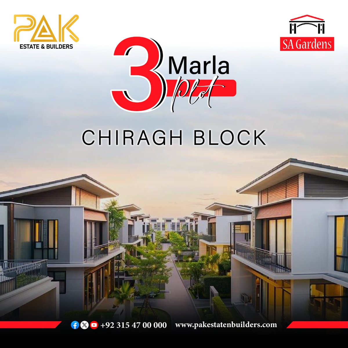 PAK_EnB's tweet photo. 3 Marla Residential Plot for Sale with Possession

Plot Size: 3 Marla
Location: Charagh Block, @LifeatSAGardens

- Ready to Construct
- Nearby Zoo cum Park
- Secure &amp; peaceful neighborhood
- Close proximity to School, Mosque &amp; Market 

Contact us &amp; Book Your Plot Now !! https://t.co/M2LjZs1Eer