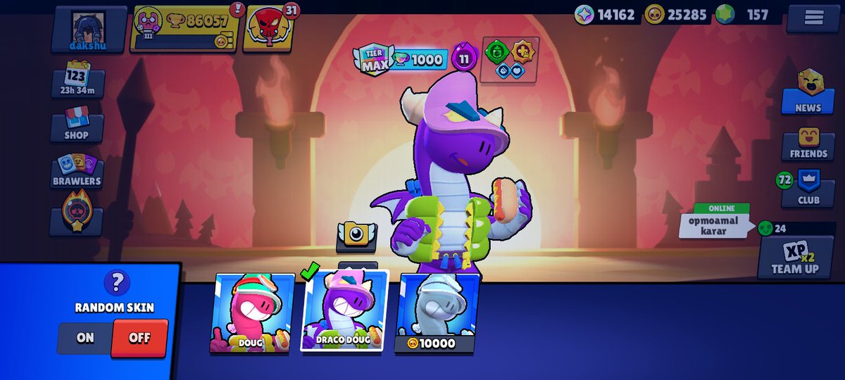 Daksh87427164's tweet photo. @BrawlStars Where my skin 
And no that 25k is not the freebie 
@BrawlStars where my skin i do have Doug 
I got nothing 
25k gold ❌
Golden weiner ❌ https://t.co/X18zAa3lK1