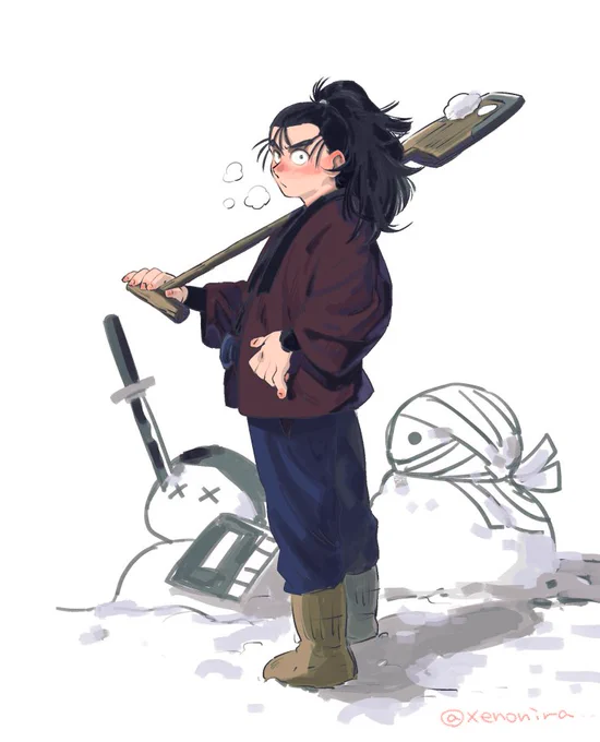 季節真逆なんですけど…雪かき尊くん