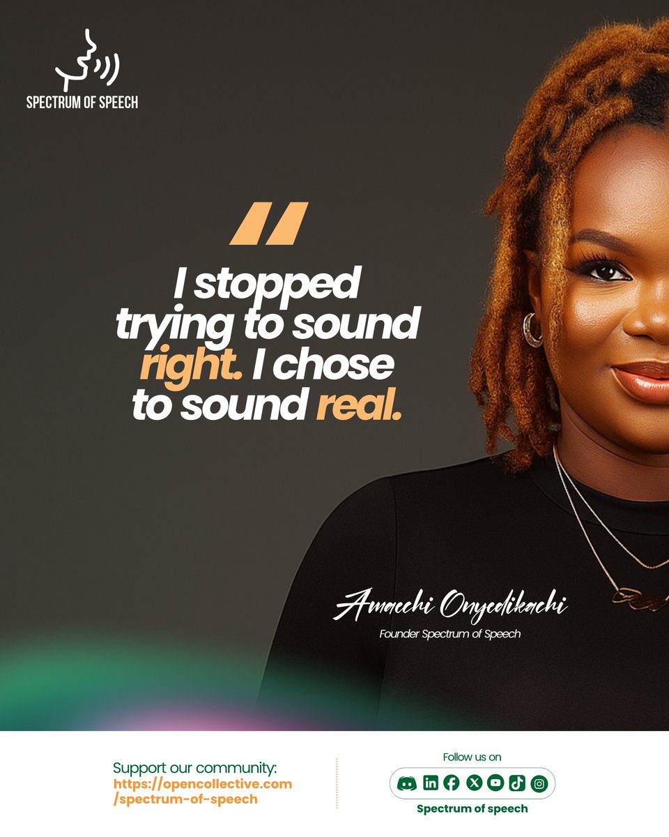 SPoS_Community's tweet photo. I chased “right” for years. Then I found power in sounding real. 

Perfection never told my story. My voice did.

#SpeechDiversity #AuthenticVoice #FluencyJourney #SpeechAwareness #OwnYourVoice https://t.co/3XBBufr2aA