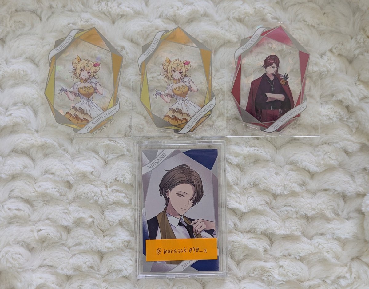 ⋈交換⋈にじさんじ 7周年 7th Anniversary チェキ風カード

譲る】画像1枚目~3枚目
求め】ID付きカードの方

・R⇄R　N⇄N同士
・💕の付いてるカードはRです
・郵送での交換のみ
・申し出あれば先送り可能
・プロフのlitlinkから既読印をお願いします

検索からでもお気軽にお声掛けください。