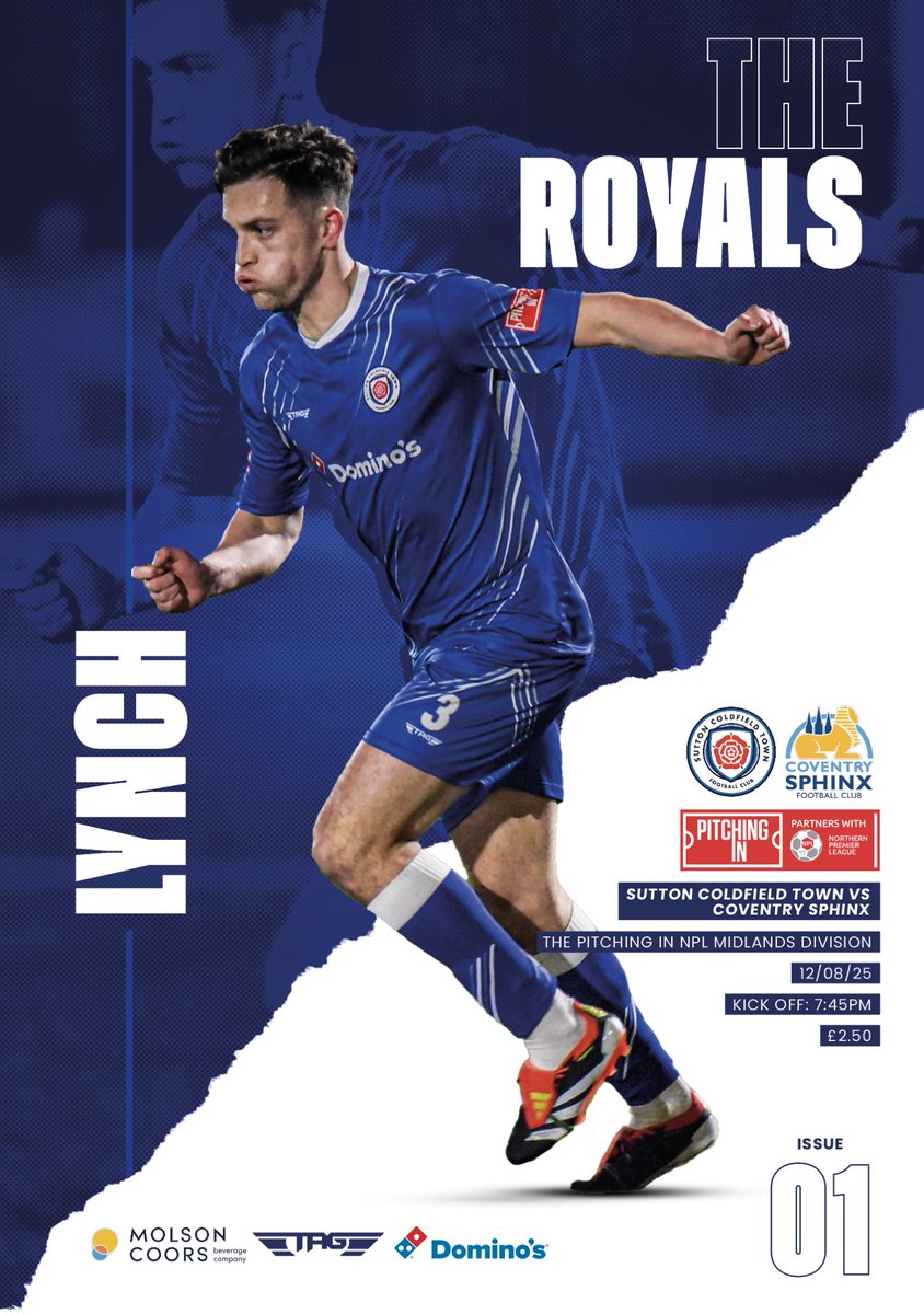 A preview of our printed programme cover for our <a href="/NorthernPremLge/">The Pitching In Northern Premier League</a> Midlands game against <a href="/CoventrySphinx/">Coventry Sphinx FC</a> produced by <a href="/CurtisSport/">Curtis Sport</a>!

✅Match Report
✅Jack Lynch on the Cover
✅<a href="/CameronStuart1/">Cameron Stuart</a> Update
✅<a href="/SCTFCWomen/">Sutton Coldfield Town FC Women</a> fixtures
✅From the Archive
✅Stats and fixtures

#COYR #OurTown 🔵⚪️
