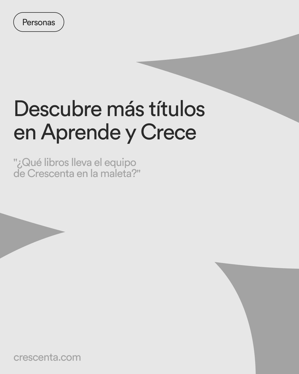 ¿Qué libros lleva el equipo de Crescenta en la maleta?
Os dejamos las recomendaciones del #TeamCrescenta para este verano 

📚eu1.hubs.ly/H0mbL8F0

¡Déjamos las tuyas!👇