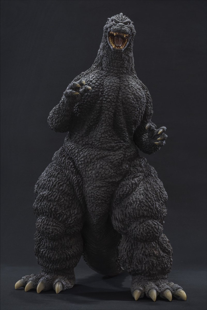 完成したキットの撮影でガッチリ照明組んでいる時に、網走激闘ギドゴジ（30cmレジンキット）を撮影してみた。生き生きとしたポージングがとても好きな像です。