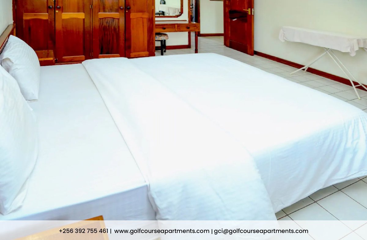 GolfCourseApart's tweet image. Our rooms offer the perfect blend of comfort and space for a truly relaxing stay.☺️
Visit Us!

To book or sight visit, Call: +256392755461 | Email : gci@golfcourseapartments .com

#Golfcourse #Homes #Apartments #Airbnb #Kampala #accomodation