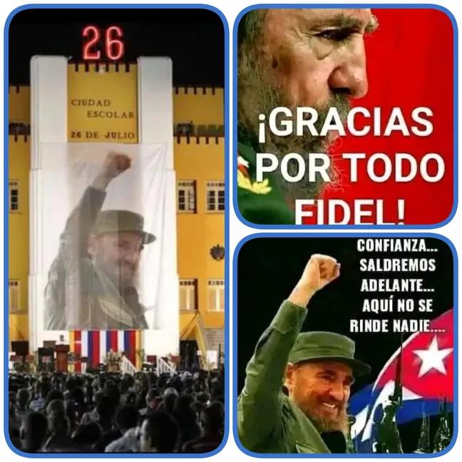 Gracias por ser de verdad,
gracias por hacernos hombres,
gracias por cuidar los nombres
que tiene la libertad.
Gracias por tu corazón.
¡Gracias por todo, Fidel!
#FidelPorSiempre 
#100AñosConFidel
#FidelVive