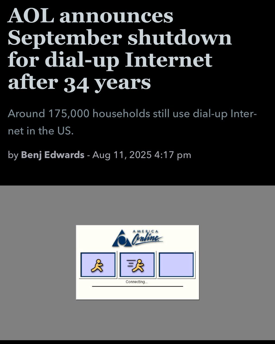 lol wut?  I had no idea AOL still operated a dial up service.