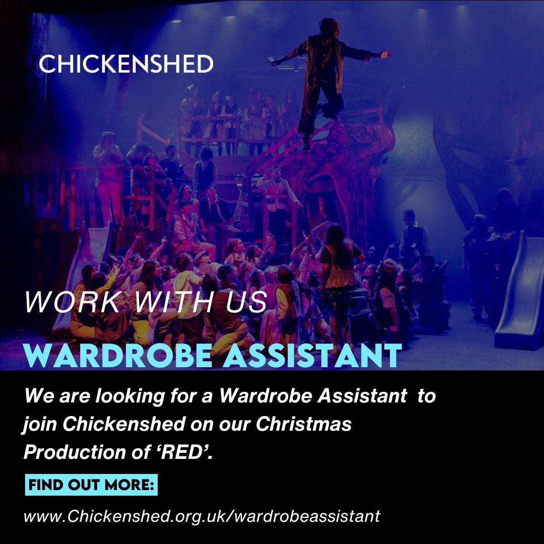 We’re Hiring 🙌🏼

Be part of the magic this Christmas season and join our wardrobe department working on RED 🌟

chickenshed.org.uk/work-with-us/j…

#chickenshed #hiring #workwithus