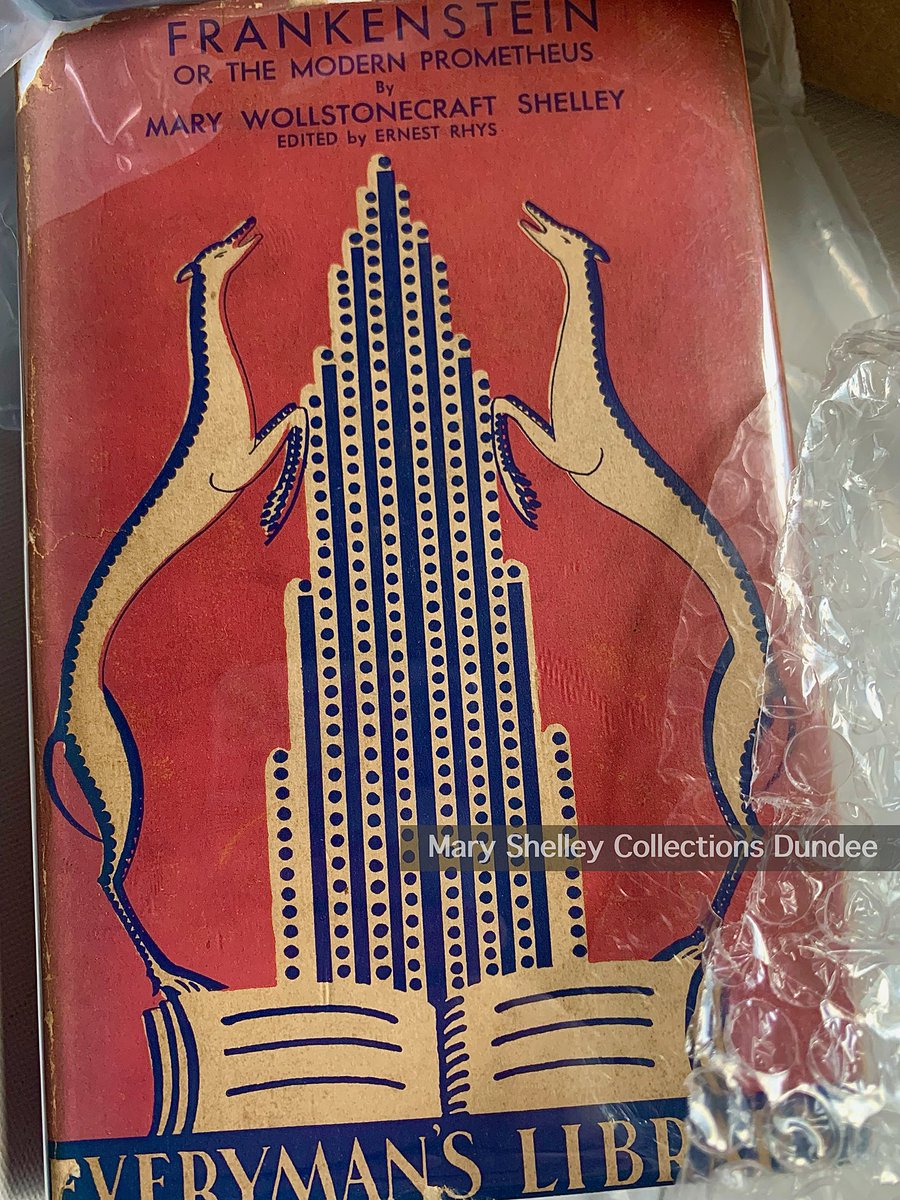 New acquisition: An extremely rare 1930 American edition of Frankenstein published in New York, (E.P. Dutton &amp; Co), complete with original dust jacket. Very few examples of the original wrappers survive

#Frankenstein #EverymansLibrary #RareBooks #Dundee #MaryShellley