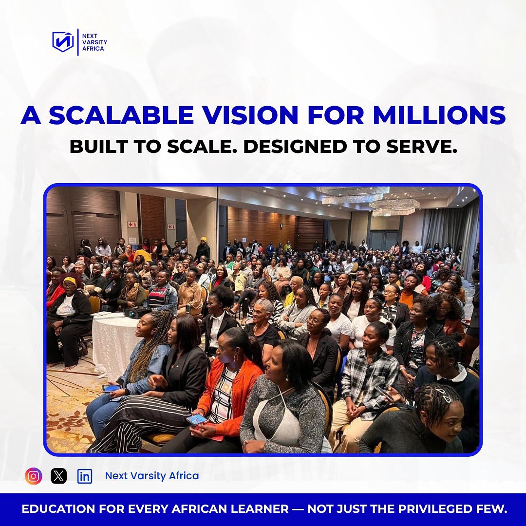 Nvarsitycareer's tweet photo. 🚀 Great ideas matter when they reach everyone.
Next Varsity Africa is ready to serve millions across urban &amp; rural Africa.
This is more than access — it’s impact at scale. 🌍
🌱 Join the waitlist: https://t.co/GPO7QtNPmX
#AfricaAtScale #EducationForAll #AIinAfrica https://t.co/4HiJdWhn19