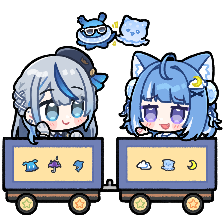 「Blue Girls #ろあのお絵かき #描いていルカ #sabart」|ねこた💸| 4.11@CA8のイラスト