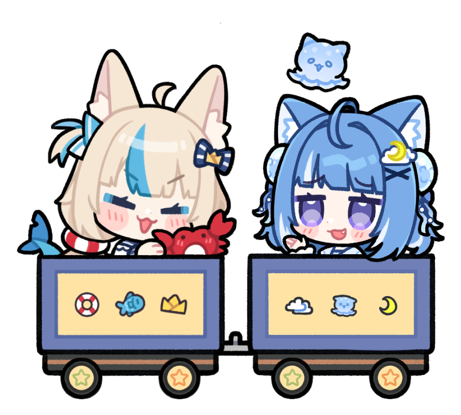 「Blue Girls #ろあのお絵かき #描いていルカ #sabart」|ねこた💸| 4.11@CA8のイラスト