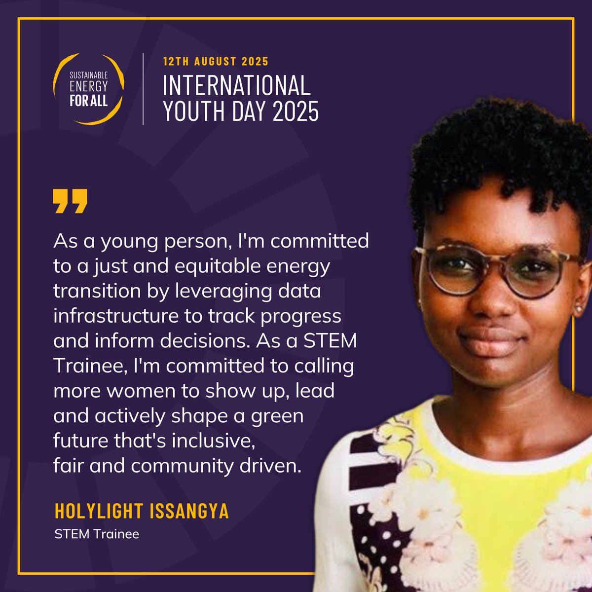 SEforALLorg's tweet photo. 🌍 "As a young woman, what is your commitment to SDG7 and the Just &amp; Equitable Energy Transition?"

For #InternationalYouthDay, we asked our STEM trainees in #Tanzania to reflect on how their local actions are
advancing global goals. https://t.co/pXjWsPceBW