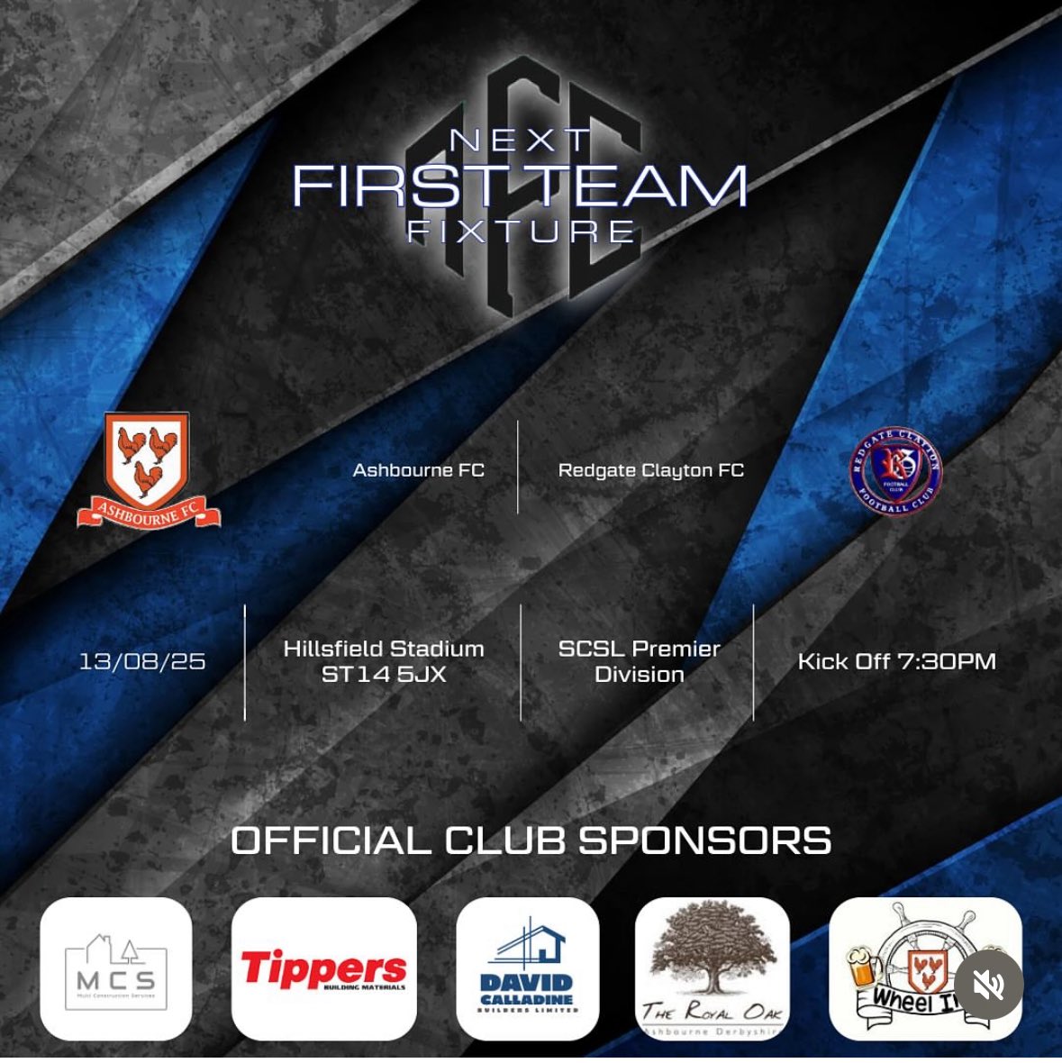 Next Up!! 🖤💙

Tomorrow we host <a href="/Redgate_C_FC/">Redgate Clayton FC</a>