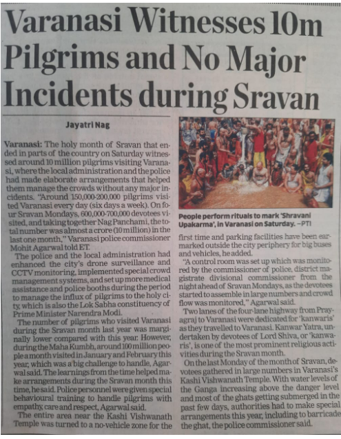 Jayatri Nag (@jayatrinag) on Twitter photo #ET Exclusive: Varanasi witnesses 10 million pilgrims during the month of Sravan with no major incidents, Varanasi Police Commissioner said. <a href="/ETPolitics/">ET Politics</a> <a href="/nidhi_sharma/">Nidhi</a> <a href="/pranabsamanta/">Pranab Dhal Samanta</a> #ET Exclusive: Varanasi witnesses 10 million pilgrims during the month of Sravan with no major incidents, Varanasi Police Commissioner said. <a href="/ETPolitics/">ET Politics</a> <a href="/nidhi_sharma/">Nidhi</a> <a href="/pranabsamanta/">Pranab Dhal Samanta</a>